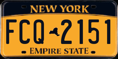 NY license plate FCQ2151