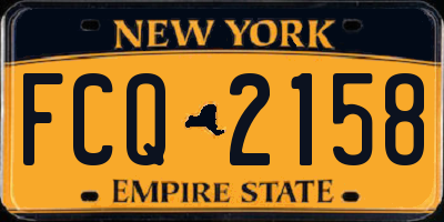 NY license plate FCQ2158