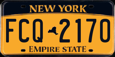 NY license plate FCQ2170