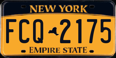 NY license plate FCQ2175