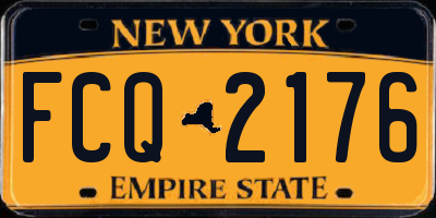 NY license plate FCQ2176