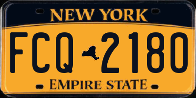 NY license plate FCQ2180
