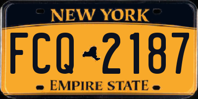 NY license plate FCQ2187
