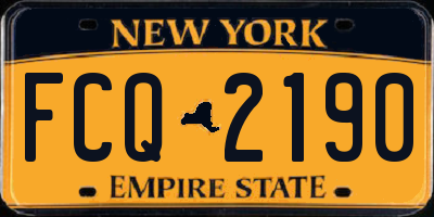 NY license plate FCQ2190