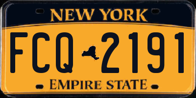 NY license plate FCQ2191