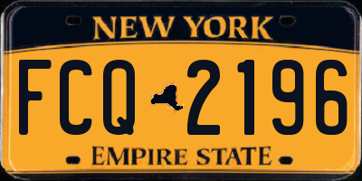 NY license plate FCQ2196