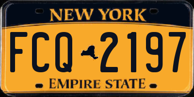 NY license plate FCQ2197