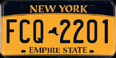NY license plate FCQ2201