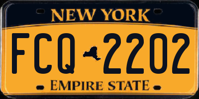 NY license plate FCQ2202