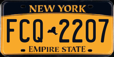NY license plate FCQ2207