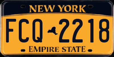 NY license plate FCQ2218