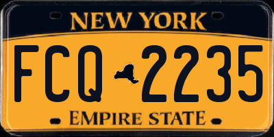 NY license plate FCQ2235