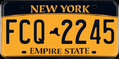 NY license plate FCQ2245
