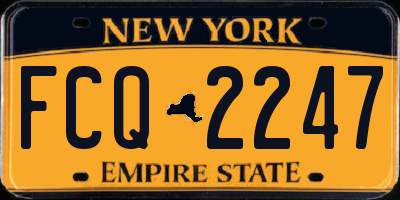 NY license plate FCQ2247
