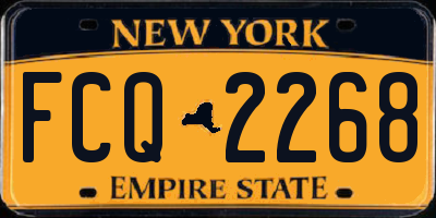 NY license plate FCQ2268