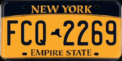NY license plate FCQ2269