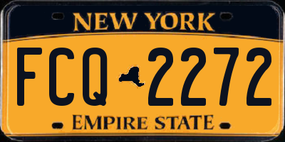 NY license plate FCQ2272