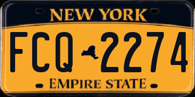 NY license plate FCQ2274