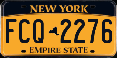 NY license plate FCQ2276