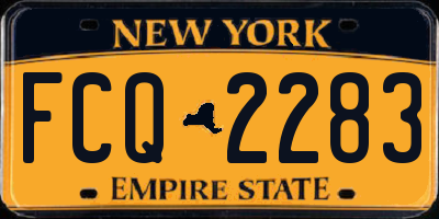 NY license plate FCQ2283