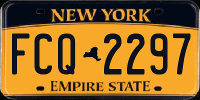 NY license plate FCQ2297