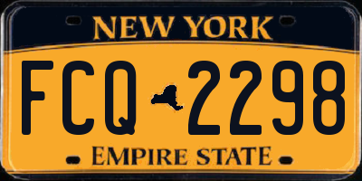 NY license plate FCQ2298