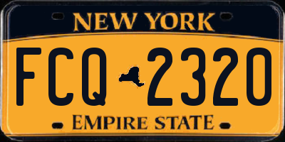 NY license plate FCQ2320