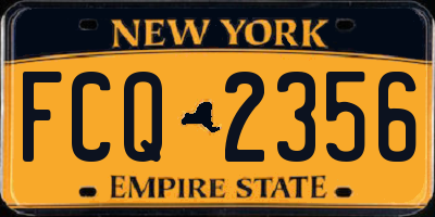 NY license plate FCQ2356