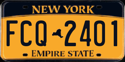 NY license plate FCQ2401