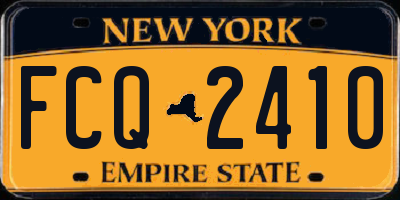 NY license plate FCQ2410