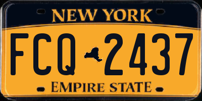 NY license plate FCQ2437