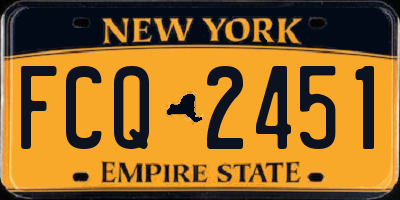 NY license plate FCQ2451