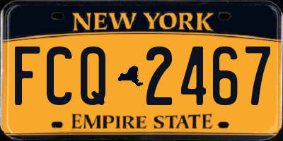 NY license plate FCQ2467