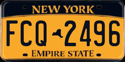 NY license plate FCQ2496
