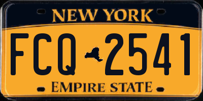 NY license plate FCQ2541