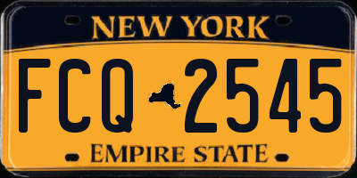 NY license plate FCQ2545