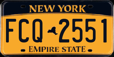 NY license plate FCQ2551