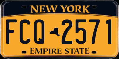 NY license plate FCQ2571