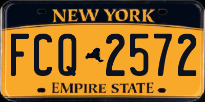 NY license plate FCQ2572