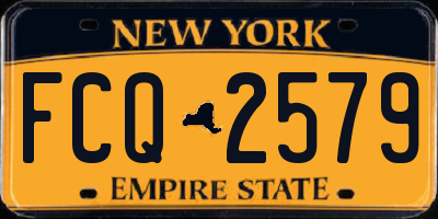 NY license plate FCQ2579
