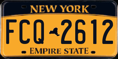 NY license plate FCQ2612