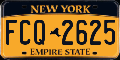NY license plate FCQ2625
