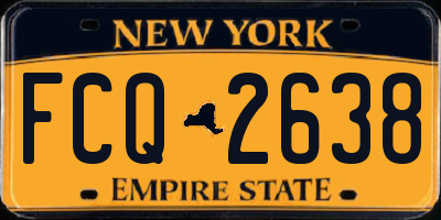 NY license plate FCQ2638