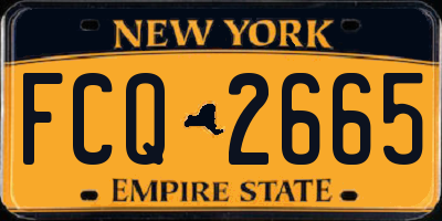 NY license plate FCQ2665