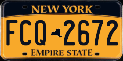 NY license plate FCQ2672