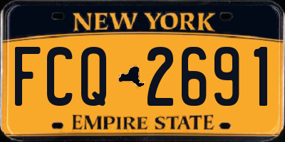 NY license plate FCQ2691