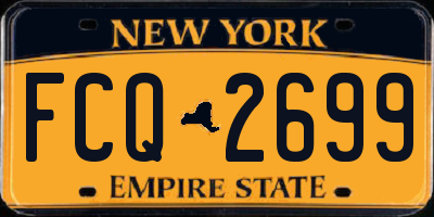 NY license plate FCQ2699