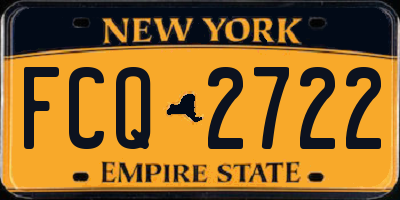 NY license plate FCQ2722