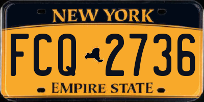 NY license plate FCQ2736