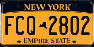NY license plate FCQ2802